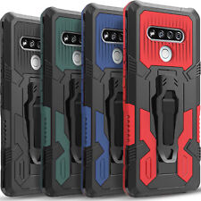 Capa telefone suporte clipe cinto + protetor de vidro temperado para LG Stylo 6 comprar usado  Enviando para Brazil