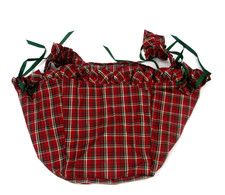 Forro de cesta de tela a cuadros de picnic gourmet Longaberger Glad Tidings segunda mano  Embacar hacia Mexico