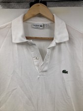 Camisa polo masculina Lacoste branca manga curta ajuste clássico 100% algodão Preppy G comprar usado  Enviando para Brazil