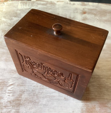 Wooden recipe card for sale  CHESTERFIELD