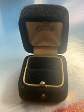 Caixa de apresentação de joias anel botão veludo preto vintage Líbano PA comprar usado  Enviando para Brazil