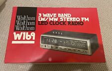 Waltham clock radio for sale  NORWICH