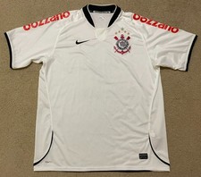Kit de camisa Nike Corinthians Paulista masculina GG branca 2009-10 Ronald #9 futebol comprar usado  Enviando para Brazil