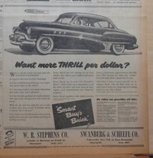 1951 newspaper buick for sale  Houlton