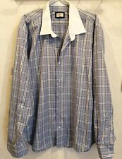 Chemise bleue carreaux d'occasion  Bourg-de-Thizy