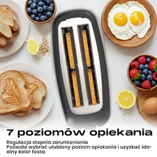 Używany, SUPERLEX 1450W Toster z długą szczeliną i funkcją rozmrażania na 4 kromki na sprzedaż  PL