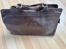 Lederhandtasche dkl braun gebraucht kaufen  Düsseldorf