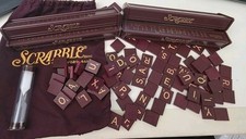 Scrabble deluxe wood for sale  Saginaw