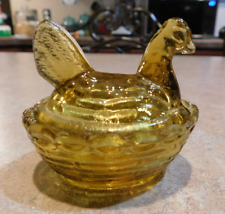 Yellow glass hen for sale  Fred