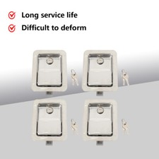 Usado, 5,5"*4,25" 4x Trava de Porta de Reboque Pá Maçaneta RV Caminhão Caixa de Ferramentas Bloqueio Aço + Chaves comprar usado  Enviando para Brazil