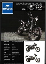 Hyosung rt125d rt125d for sale  UK
