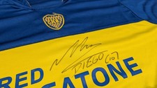 Maradona signed boca for sale  LONDON
