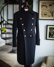 Sobretudos masculinos de mistura de lã com peito duplo comprimento do joelho casacos longos quentes, usado comprar usado Sobretudos masculinos de mistura de lã com peito duplo comprimento do joelho casacos longos quentes, usado comprar usado  Enviando para Brazil