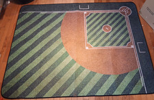 Tapete de beisebol verde e marrom espuma/poliéster 3' x 5' para quarto de criança antiderrapante comprar usado  Enviando para Brazil