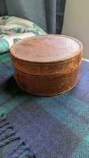Circular leather box for sale  LONDON