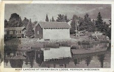 WIS VA-KAY-SHUN LODGE CABINE RESORT BARCO RAMPA PEARSON Ainsworth WISCONSIN PC, usado comprar usado  Enviando para Brazil