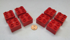 Lote de 8 blocos LEGO Duplo CLASSIC RED 2x2 TIJOLOS estrutura de construção de castelo comprar usado  Enviando para Brazil