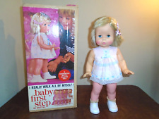 Usado, Boneca de caminhada vintage BABY FIRST STEP 18” na caixa funciona! 1964 Mattel comprar usado  Enviando para Brazil