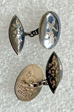 Siam sterling cufflinks for sale  LONDON