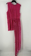 Mini vestido feminino Halpern rosa sem mangas gola redonda alto brilho casual tamanho 40, usado comprar usado  Enviando para Brazil