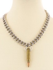 Colar de bala de rifle real corrente bronze concha pontas de cobre pingente M16 ou M16 comprar usado  Enviando para Brazil