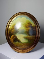 Paysage huile bois d'occasion  Saint-Gence