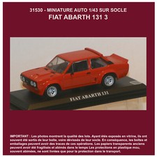 1988 MINIATURE FIAT 131 ABARTH SUR SOCLE 999 comprar usado 1988 MINIATURE FIAT 131 ABARTH SUR SOCLE 999 comprar usado  Enviando para Brazil