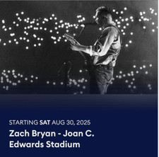 Floor tickets zach for sale  Charleston