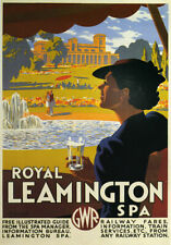 TR91 Antigo Leamington Spa Gwr pôster Ferroviário A1 A2 A3 comprar usado  Enviando para Brazil