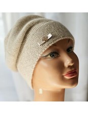 Cappello lana beige usato  Italia