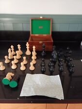 Antique wooden chess for sale  COLNE