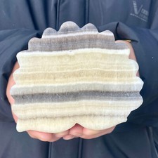 188G Naturalny agat zebry Kombinacja kamienia z fioletowym fluorytem Płaski plaster kwarcu na sprzedaż  Wysyłka do Poland