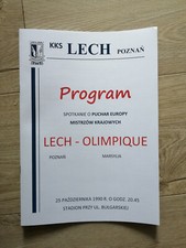 Używany, Programme Lech Poznań - Olympique Marsylia 1990 ECC (Fan Edition) na sprzedaż  PL
