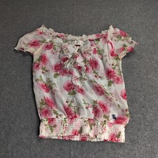 Blusa Abercrombie Fitch Feminina Extra Pequena Rosa Floral Transparente Boho Festival Transparente Transparente comprar usado  Enviando para Brazil