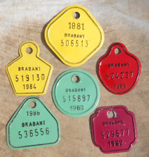 Brabant  1980 / 1986 Lot de 6 Plaques de Vélo   ! na sprzedaż  Wysyłka do Poland