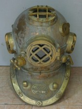 Capacete de mergulho antigo vintage 18 polegadas Us Navy Mark V original capacete de mergulho comprar usado  Enviando para Brazil