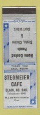 Capa Matchbook - Stegmeier Cafe Elgin ND telefone baixo # comprar usado  Enviando para Brazil