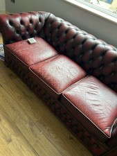 Chesterfield leather sofa for sale  ROSSENDALE