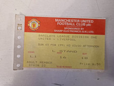 Ticket stub manchester for sale  MANCHESTER