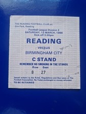 Football ticket 1987 for sale  BIRMINGHAM