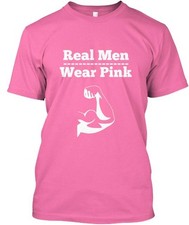 Camiseta Real Men Wear rosa feita nos EUA tamanho P a 5XL comprar usado  Enviando para Brazil
