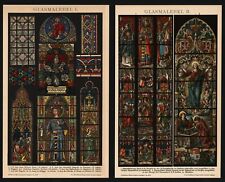 Lithographie 1896 glasmalerei gebraucht kaufen  Burgdorf