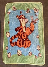 Cobertor de bebê vintage Disney Winnie The Pooh tigre com libélula lã veludo comprar usado  Enviando para Brazil