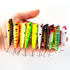 Lote de 5 peças de iscas de pesca 6,8 cm/7 g 3 olhos popper isca de água superior isca artificial para robalo comprar usado  Enviando para Brazil