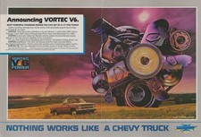 1985 Chevy Pickup Trucks - Motor Vortec V6 - Tornado - Impressão em 2 páginas anúncio foto arte comprar usado 1985 Chevy Pickup Trucks - Motor Vortec V6 - Tornado - Impressão em 2 páginas anúncio foto arte comprar usado  Enviando para Brazil