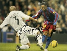 Ronaldinho Signed Fc Barcelona Autógrafo Futbol Soccer Autograph Brazil photo comprar usado  Enviando para Brazil