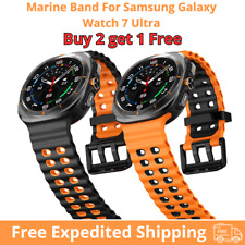 Pulseira Marinha Para Samsung Galaxy Watch Ultra 47mm Pulseira Duas Cores Silicone Esporte, usado comprar usado  Enviando para Brazil