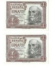 ESPAÑA: PAREJA CORRELATIVA 1 PESETA MARQUES STA. CRUZ. AÑO 1953. CON SERIE. SC+. comprar usado  Enviando para Brazil