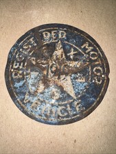 Placa de licença 1919 Texas registrada veículo motorizado radiador etiqueta automática comprar usado  Enviando para Brazil