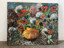 Tableau peinture fleurs d'occasion  Argenteuil